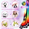 plainshe Halloween Costumes for Girls，Butterfly Wings Kids, Fairy Wings Colorful，3PCS Butterfly Costume Set.
