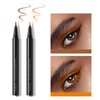ilembane Shimmer Coffee Orange Liquid Eyeliner, Easy to Apply Long lasting Glitter Makeup Metallic Satin, 2 Pcs Set