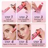 Liquid Blush Makeup Wand, Velvet Cream Blush Stick for Cheeks and Lips, Blush and Highlighter Stick, Easily Blendable, Long-Wearing, Smudge Proof