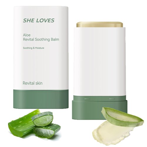 Inkjoy Aloe Vera Hydrating Soothing Gel,Organic Aloe Daily Face Moisturizer for Face & Body Sunburn Scar Acne Care Repair,Lightweight Fast Absorbing Glowing Moisturizing Aloe Face Cream Stick