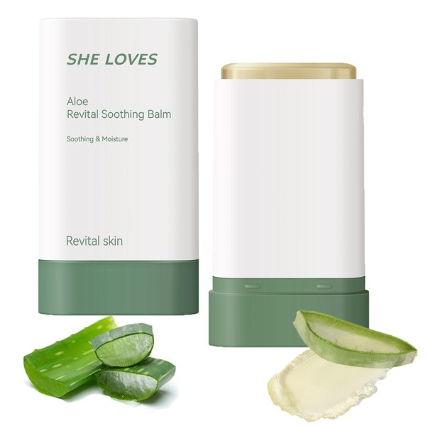 Inkjoy Aloe Vera Hydrating Soothing Gel,Organic Aloe Daily Face Moisturizer for Face & Body Sunburn Scar Acne Care Repair,Lightweight Fast Absorbing Glowing Moisturizing Aloe Face Cream Stick