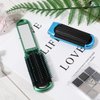 Mini Folding Compact Hair Brush with Mirror for Women and Girls, Massage and Pocket Comb for Travel, Gym, Purse, Swimming (Blue & Green)