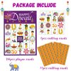 ViLeo Diwali Games Diwali Decoration Diwali Bingo for Adults Kids Diwali Party Games 24 Players Diwali Activities Diwali Bingo Cards for Family Activities Indian New Year Party Supplies Favors