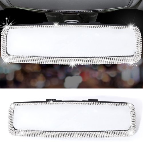 LivTee Bling Car Rearview Mirror, Decorations Rear View Mirror with HD Glass, Interior Accessorie...