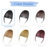 HH FASHION Clip in Bangs - 100% Human Hair Bangs Clip in Hair Extensions Black Wispy Bangs, Clip on Air Curtain Bangs Fringe With Temples Hairpieces Curved Bangs For Women Daily Wear