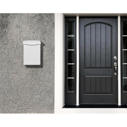 ARCHITECTURAL MAILBOXES 2681W White Marina Wall Mount Mailbox, Small