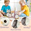 Jenaai 6 Pcs Owl Plush Stuffed Animals for Babies Soft Owl Plush Toy Pink Brown Gray Stuffed Owl Party Favors for Kids Toddlers Unisex Gifts Classroom Prizes Decor, 9.06 Inch
