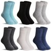 Kids Merino Wool Socks Boys Girls Hiking Boot Winter Thermal Warm Cozy Soft Toddler Thick Crew Socks 6 Pairs (6 Pairs Solid Color B, 8-12 Years)