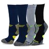 Free Relaxed Top Binding Dark Colorful Diabetic Crew Socks Men Viscose from Bamboo 3-Pairs (10-13, Dark)