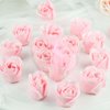 Efavormart 4 Pack | 24 Pcs Blush/Rose Gold Scented Rose Soap Party Favors with Gift Box and Ribbon