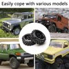 JIUWU 4 Pcs Black 1:10 Scale RC Tires Wheel Rims Crossing Rubber On Road Parts