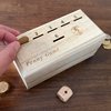 Penny Game - Fun Board Game Works with Coines, Get Rid of Coins to Win, Penny Game Wood Box for 2+ Players, Simple + Strategic Dice Games