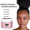 Goiple Edge Control Wax for Women Strong Hold Non-greasy Edge Smoother, Edge Wax Styling Tamer Edge Control for Black Hair No Flaking, White Residue, Shine and Smooth Strawberry Scent 4oz