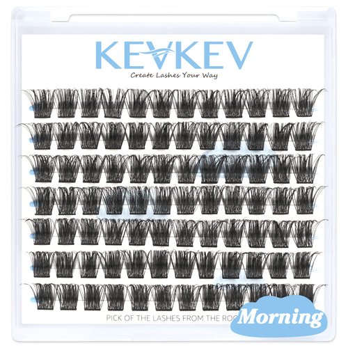 Lash Clusters 84 Pcs Cluster Lashes Eyelash Clusters DIY Cluster Eyelash Extensions Individual Lashes Thin Band & Soft(Morning,D-10)