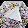 MIOBLET 10Pcs White Plastic Triangle Tray Nail Art Rhinestones Gems Crystal Beads Sorting Tray Manicure Tool