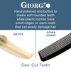 Giorgio G87 IVY 4.5 Inch Folding Mustache Comb and Beard Comb, Small Pocket Comb for Men Everyday Grooming and Hair Care. Handmade, Saw-cut and Hand Polished Styling Men's Folding Comb. 2 Pack, Ivory