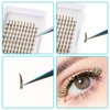 Glitter Lash Extensions, UHOMENY False Lashes for Eyelash Extensions D Curl Cosplay Eye Lashes Single Lash Spike Eyelash Extension Party Makeup Eyelashes, Mix 11-16mm (golden)