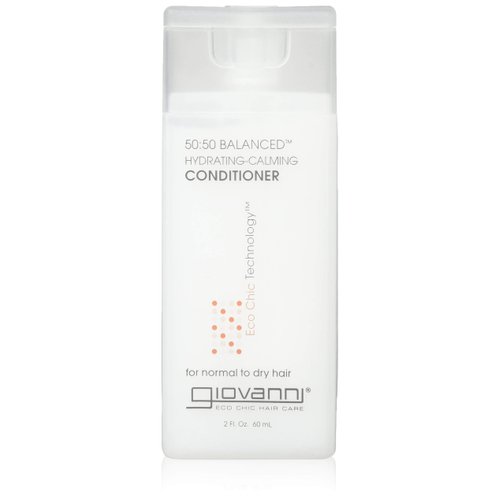 GIOVANNI 50:50 Balanced Hydrating Calming Conditioner - Leaves Hair pH Balanced, Ideal for Over-Processed, Environmentally Stressed Hair, No Parabens, Color Safe, Sulfate Free - 2 oz
