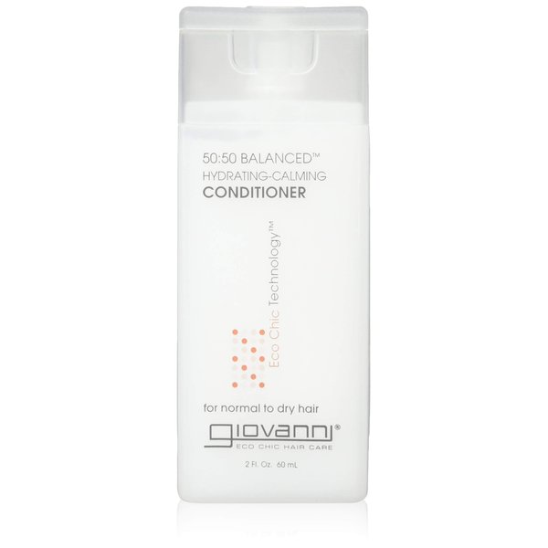 GIOVANNI 50:50 Balanced Hydrating Calming Conditioner - Leaves Hair pH Balanced, Ideal for Over-Processed, Environmentally Stressed Hair, No Parabens, Color Safe, Sulfate Free - 2 oz