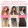GOO GOO U Tip Hair Extensions Real Human Hair, 20inch 50g 50S, Hot Fusion U Tip Hair Extensions, Invisible Remy Hair Extensions, 18A/613A Dark Blonde Highlighted Bleach Blonde
