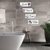 4 Pieces Bathroom Wall Art Rustic Farmhouse Decor Sign Relax Soak Unwind Breathe Wood Hanging Sign for Home Spa Bathroom Laundry Decor