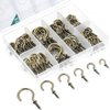 EIENHOSHI Cup Hooks, Bronze, Screw in Hooks Kit for Hanging(1/2", 5/8", 3/4", 7/8", 1'', 1-1/4") - 105 Pcs