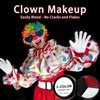 EBaokuup 3 Set Black White Red Face body Paint,3 Colors Clown Makeup Kit with Sponge and Brush,Joker Face Body Paint for Halloween Cosplay,Special Effect Makeup and Costume-Themed Party