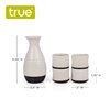 True Fervor 5pcs Ceramic Sake Set, 4 3.5oz Saki Cup Set & 1 8oz Sake Bottle Carafe - Traditional Japanese Tokkuri & Saki Cups Drink Gift Essentials - White