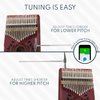 UNOKKI Kalimba 17 Key Thumb Piano | Premium, Lightweight & Durable Mahogany Mbira - Cherry Finish | Reduce Stress & Promote Well-Being | Tuning Hammer, Velvet Bag & More | Great Gift for Kids & Adults