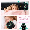 Long Cat Plush 5 Sizes, 120% Extra Filling Giant Plushness Body Pillow, Kawaii Cute Black Cat Stuffed Animals Soft Stuffed, Extra-Long Pillow Cat Plushies Gift for Girls Kids 20"