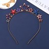 PHALIN American Flag Headband 4th of July Star Hairband for Women Independence Day Patriotic Hair Accessory Party Favors (Star)