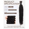 Luxnovolex Braiding Human Hair 100g 18 Inch Natural Color Deep Water Wave Bulk Human Hair for Braiding No Weft Brazilian Virgin Curly Human Hair Extensions for Boho Braids