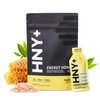 HNY+ Buzz Organic Honey Energy Gels, Raw Organic Honey Based Energy Gels with Electrolytes & Natural Caffeine, Workout & Running Goo with Electrolytes, 50mg Caffeine (12 Count)