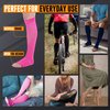 Doc Miller Open Toe Compression Socks, 20-30 mmHg, Toeless, Support Circulation, Shin Splints, Calf Recovery, Post Op, Knee High, Medical Grade, Pink Socks, Small Size for Men & Women, Pair