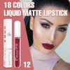 evpct CmaaDu 1Pcs Plum Purple Liquid Matte Lipstick Lipgloss Set for Women, labiales mate 24 horas originales matte larga duracion 24 Hour Lipstick Lip Stains Long Lasting Waterproof 24, 12#