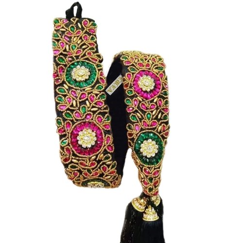 THANU'S CRAFT Maggam work jada Bharatanatyam poola jadalu kunjalam Billalu set braid hair extensions (hair extensions)