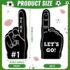 Sinmoe 24 Pcs Sports Fan Foam Finger Mini Foam Fingers Foam Hand Foam Finger 1 for Sports Themed Birthday Party Supplies Sport Events Baseball Basketball Soccer Team Gifts (Black)