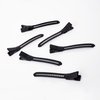 Cricket Super Grips Professional Salon Hair Clips for Styling, Cutting, Sectioning and Coloring, Rubberized Aluminum, 6-Pack, Black