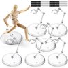 6 Set Action Figure Stand with Screwdriver Doll Figure Display Holder Base Clear Action Figure Accessories Plastic Figure Stand Display for 6.3 Inch Action Figures or 1/144 HG/RG Figure Model Toy