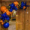 Blue and Orange Balloons, 50Pcs 12 Inches Royal Blue and Gold Balloons for Kids Cartoon Theme Anime Birthday Party Decorations Engagement Party Baby Shower Wedding Party Supplies
