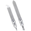 VOGARB Nail File for Men Fingernail and Thick Toenails, Multifunctional Double-Ended and Double-Sided Emery Stainless Steel Mens Nail Files with Case for Women, 2pcs Set