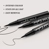 Boobeen 3pcs Waterproof Liquid Eyeliner, Black And Brown Eyeliner Pencil, Long-Lasting Eye Liner With Quick Dry Formula For All Day Eye Makeup