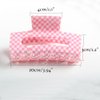 Hzaiwy Checkered Hair Clip, Pack of 1, Vintage Checkered Claw Clips Cellulose Acetate Banana Clips, Nonslip Banana Hair Clamp for Women Girls (Pink,L)