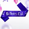 Generic Birthday Girl Sash, Birthday Sash for Girls, Birthday Girl Sash for Women, Birthday Gifts for Women, Purple and Silver Birthday Party Decorations and Supplies