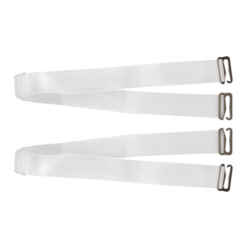 Fashion First Aid Clearly Gone: Invisible Clear Bra Straps Wide (20 mm), Quality Metal Hooks, 1 Pair