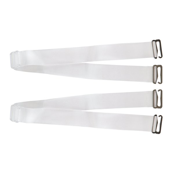 Fashion First Aid Clearly Gone: Invisible Clear Bra Straps Wide (20 mm), Quality Metal Hooks, 1 Pair