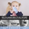 Teething Toys for Babies 0-6 6-12 Months Infant, MISLILI Never Drop Food Grade Silicone Baby Teether Toys, Prevent Choking & Odorless, Less Dust and Hair Adhesion, Baby Gift