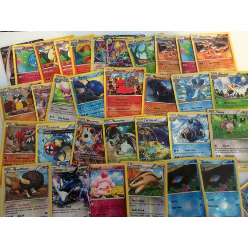 Pokemon 50 Card Lot w/ 3 Reverse or Holofoil Cards- Pokemon Cards No Duplicates