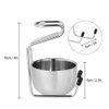 NARAMAX 2 in 1 Shave Cup with Stand Holder Set Shaving Bowl with Stainless Steel Shaving Stand Brush Holder Set Razor Brush Bowl Grooming Tool for Men Beard Cleaning
