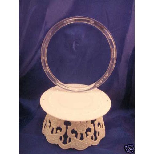 Wedding Cake Top Accessories Plastic Circle & Base